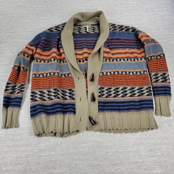 Kirra Wool Blend Toggle Cardigan Sweater Shawl Collar Boho Fall Knit Small - Picture 4 of 16